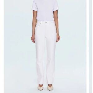 pistola CASSIE SUPER HIGH RISE STRAIGHT JEAN - PAPER WHITE